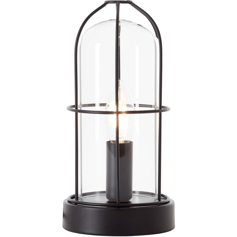 

lámpara de mesa de tormenta brillante Negro