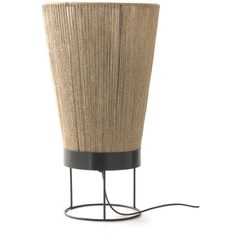 Lámpara De Mesa De Yute
