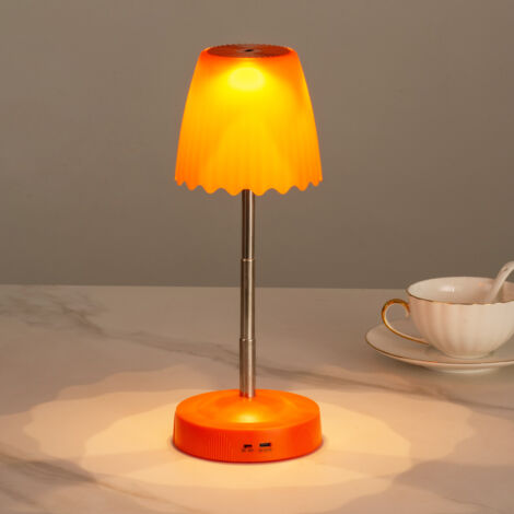 Lámpara de mesa decorativa, de altura regulable, con control por gestos y luz ambiental, ideal para el dormitorio. Lámpara de mesa pequeña recargable, adecuada para el salón, el dormitorio, la oficina