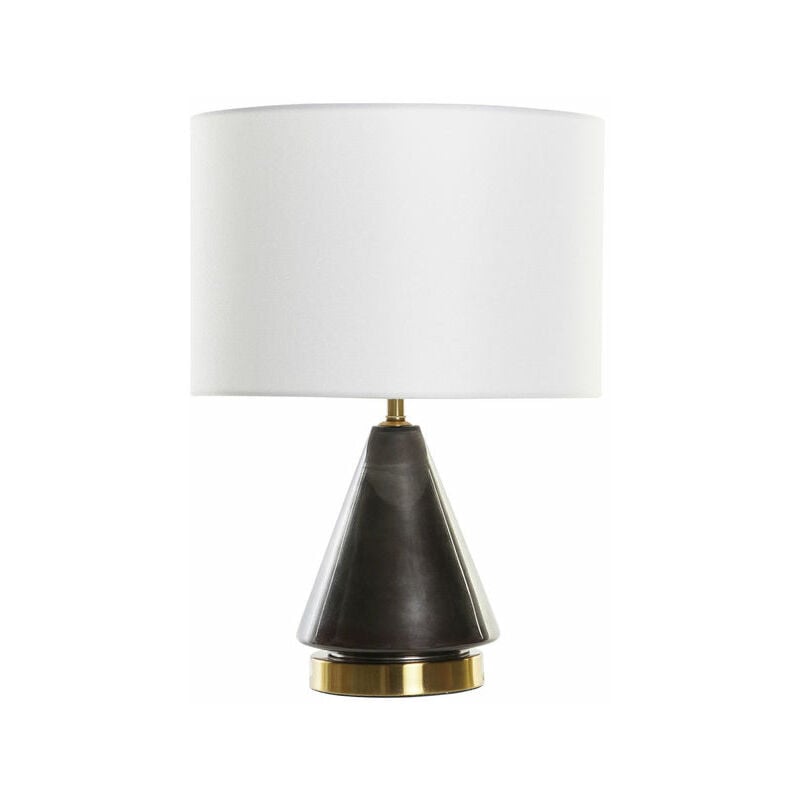 

Lámpara de mesa DKD Home Decor Blanco Negro Poliéster Metal 220 V Dorado 50 W (35 x 35 x 48 cm)