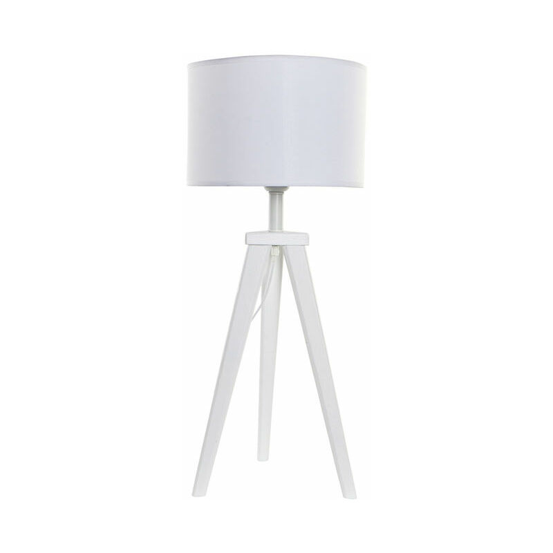 

Lámpara de Mesa DKD Home Decor Blanco Poliéster Madera 220 V 50 W