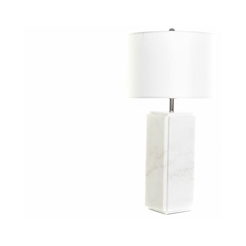 

Bh Design - Lámpara de Mesa DKD Home Decor Blanco Poliéster Metal Mármol 220 V 50 W