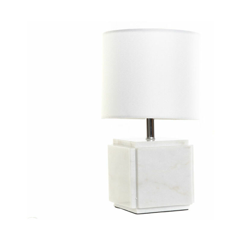 

Lámpara de Mesa DKD Home Decor Blanco Poliéster Metal Mármol 220 V Dorado 50 W