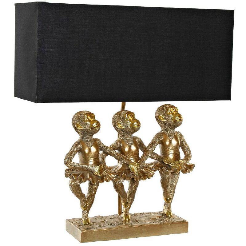 

Lámpara de mesa DKD Home Decor Negro Resina 220 V Dorado 50 W Mono (46 x 18 x 52 cm)
