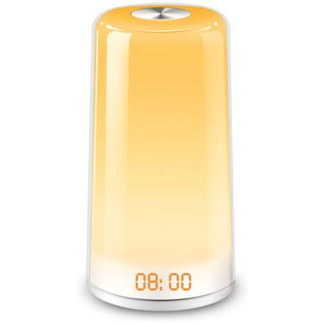 Lámpara de mesa DL31, lámpara de noche LED RGB con cambio de color, sensible al tacto, lámpara táctil con luces blancas cálidas regulables para dormitorios y salas de estar, luces de noche para dormit