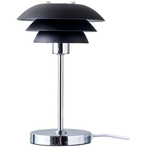 Lámpara de mesa dyberg larsen DL16 negro metal 25 cm