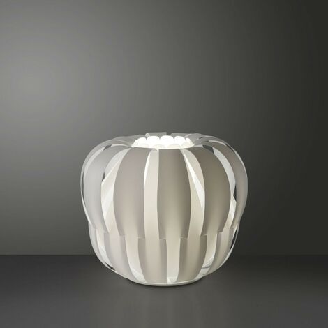 Lámpara de Mesa en Metal Blanco Cm. 29x23h