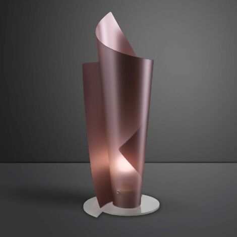 Lámpara de mesa en Polilux VELA Rosa diámetro 19 x h50 cm