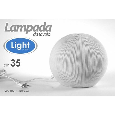 Lámpara de mesa esfera blanca diseño cm 35 x 32 h