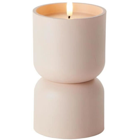 Lámpara de mesa exterior - BRILLIANT - LOVERE - Plástico - 3 W - Forma de vela - Color beige y marrón claro