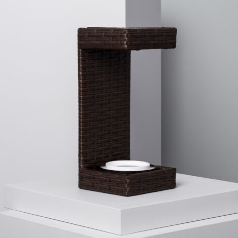 Lámpara de Mesa Exterior Solar LED Agra Marrón oscuro