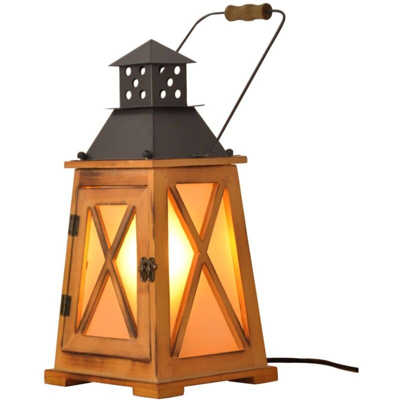 

Lámpara de mesa farol de madera 'GOBEL'