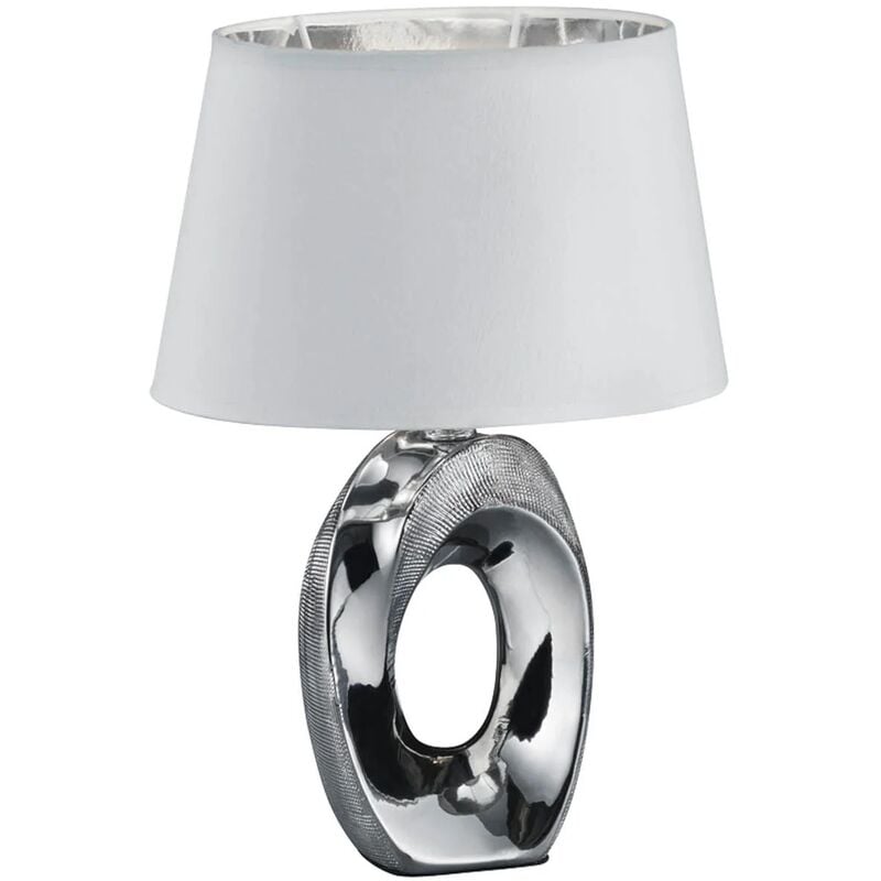 

Lúzete - Lámpara De Mesa Fernsby Cerámica Plata 33Cm