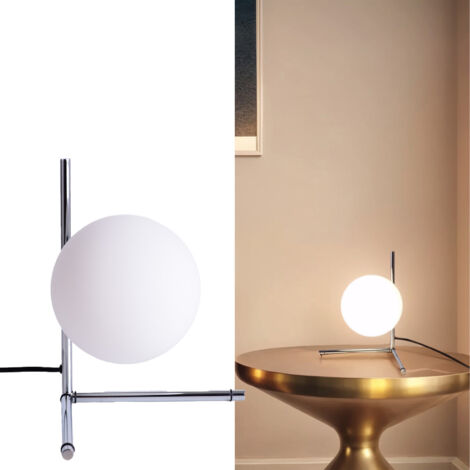 Lámpara de mesa GRECY Ø15cm plateada cristal E27