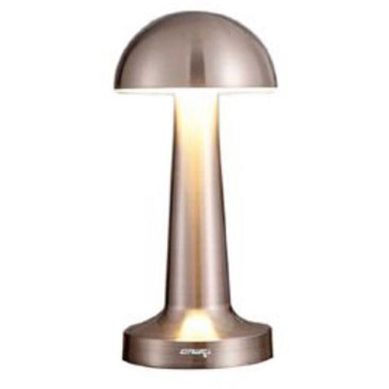 Lámpara De Mesa Gris Recargable Usb Efecto Táctil Luz Decorativa 306