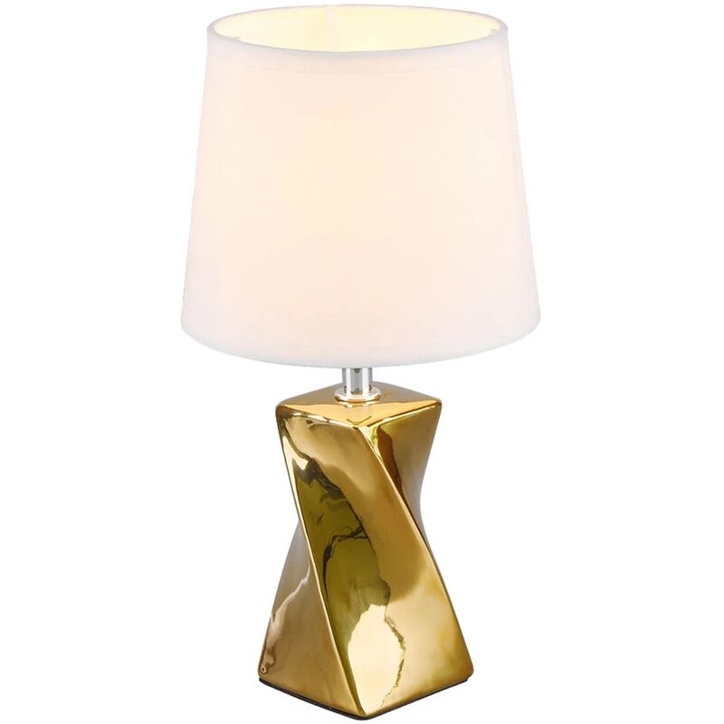 

LÁMPARA DE MESA HARPER CERÁMICA ORO 28CM - Lúzete