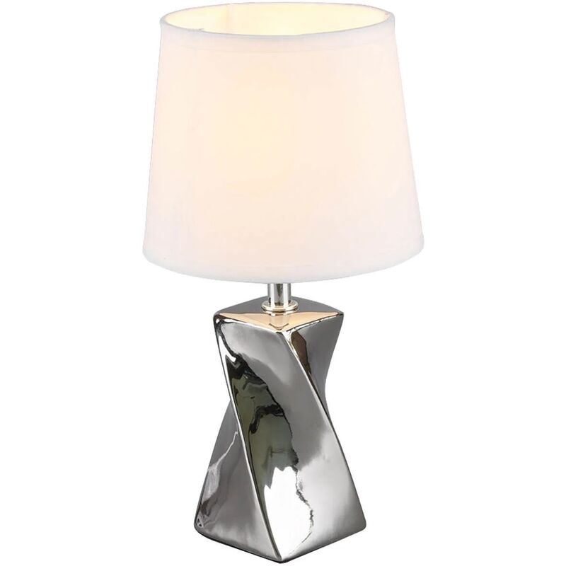 

LÁMPARA DE MESA HARPER CERÁMICA PLATA 28CM - Lúzete