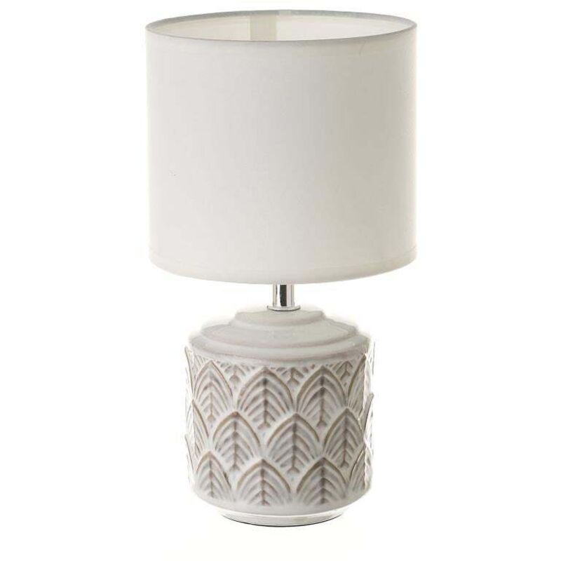 

Lámpara de mesa hojas de cerámica blanca de Ø 15x28 cm