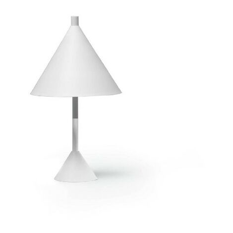 Lámpara de mesa Indi - Iluminación de muebles de diseño - Para escritorio, habitación, mesilla de noche, mesa, oficina - Blanco en Metal, 25 x 25 x 45 cm