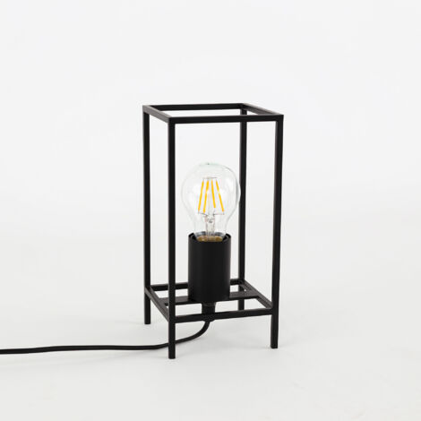 Lámpara de mesa industrial negra Italux Melando TB-3343-1S-BK
