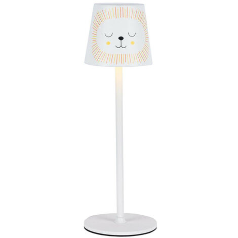 Lámpara de Mesa LED 3W Portátil de Metal con Batería USB Recargable Anisa Amarillo.Li-ion