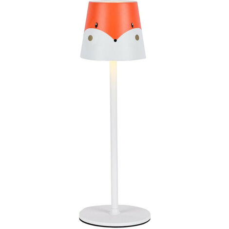 Lámpara de Mesa LED 3W Portátil de Metal con Batería USB Recargable Anisa  Naranja.Li-ion