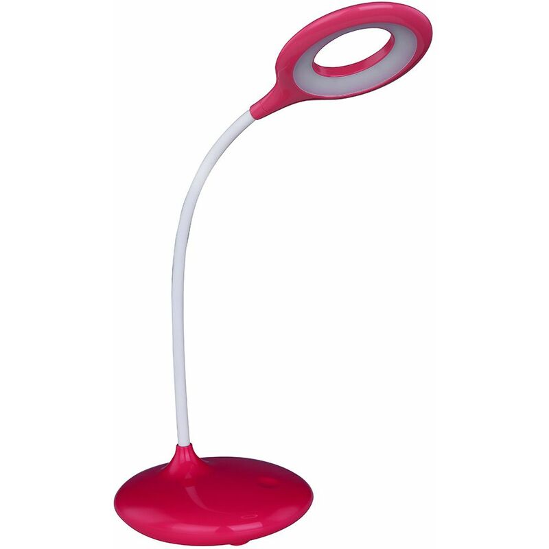 

Lámpara de mesa LED Abrazadera de lectura Foco Luz nocturna ajustable Rosa DIMMER TOUCH Globo 58377P