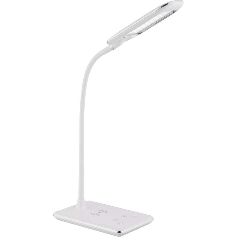 

Lámpara de mesa LED Luz Cromo Cargador USB inalámbrico móvil Atenuador táctil