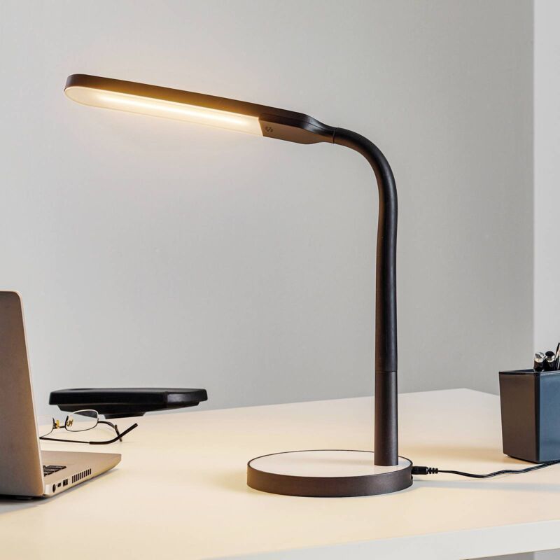 

Lindby - Lámpara de mesa LED Maily atenuable con puerto USB