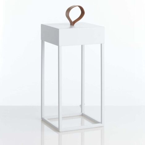 Lámpara de mesa LED minimalista blanca USB recargable Leeman
