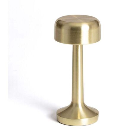 Lámpara de mesa LED portátil para exterior Ciara de 3 W con batería recargable por USB, color dorado