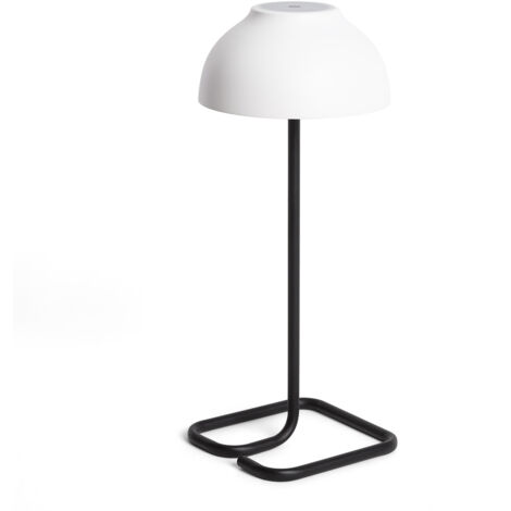 Lámpara de Mesa LED Portátil para Exterior con Batería USB Recargable Carlo Blanco / Negro