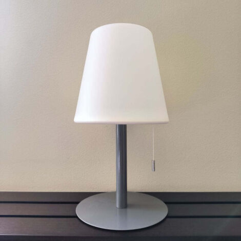 Lámpara de Mesa LED Recargable IP44 con Interruptor de Cuerda y Efectos RGB