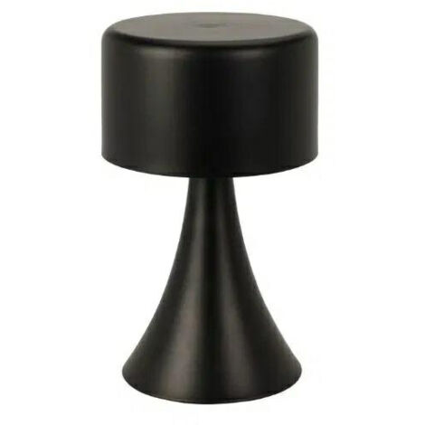 LÁMPARA DE MESA LED Tirset, metal negro, FUNCIONA A PILAS