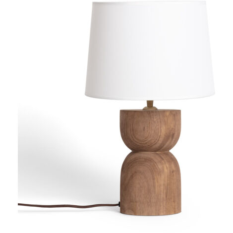 Lámpara de Mesa Madera Dallas Blanco