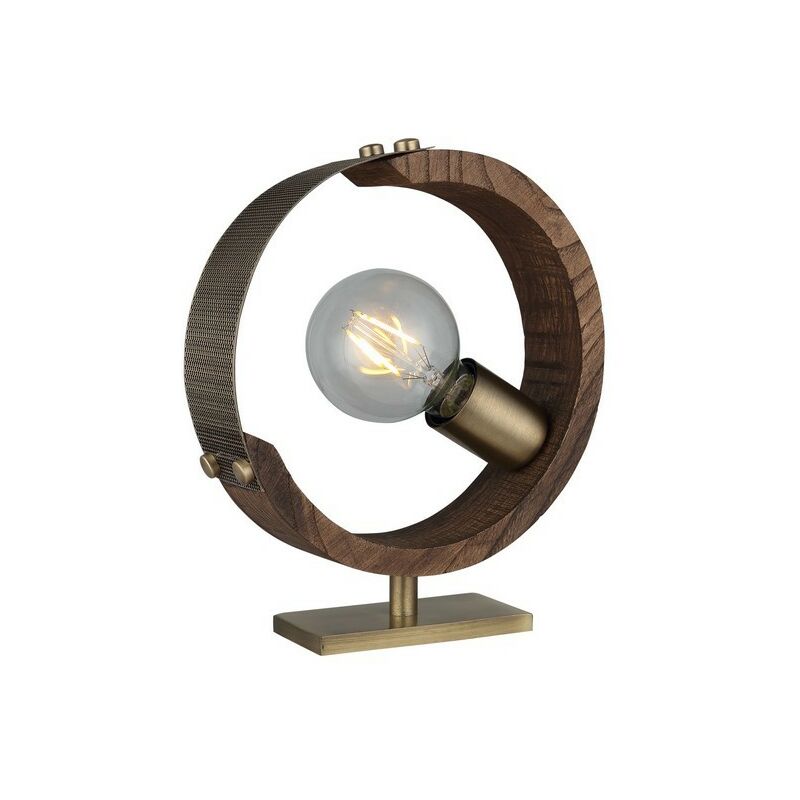 

Lampara de Mesa Manya - Piso - Sala de estar, sala de estar, piso - Oro, Madera en Metal, Madera, 6 x 22 x 25 cm, 1 x E27, 40W