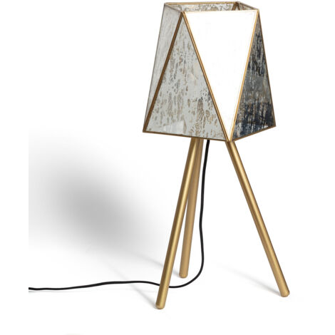 Lámpara de Mesa Metal y Cristal Mattina ILUZZIA Dorado