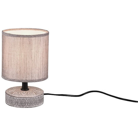 Lámpara de mesa moderna marrón base de cerámica con pantalla de tela Marie Trio Lighting