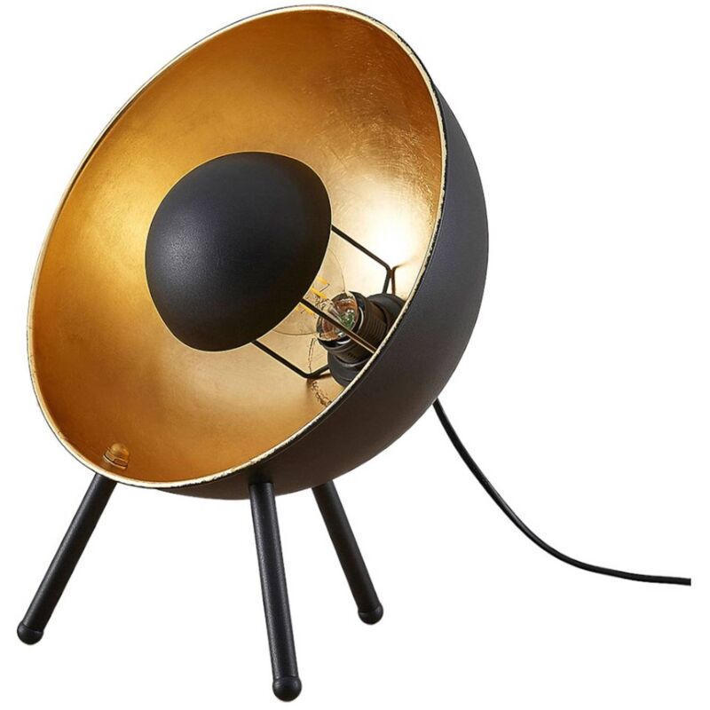 

Lámpara de mesa Muriel trípode 38 cm negro/dorado