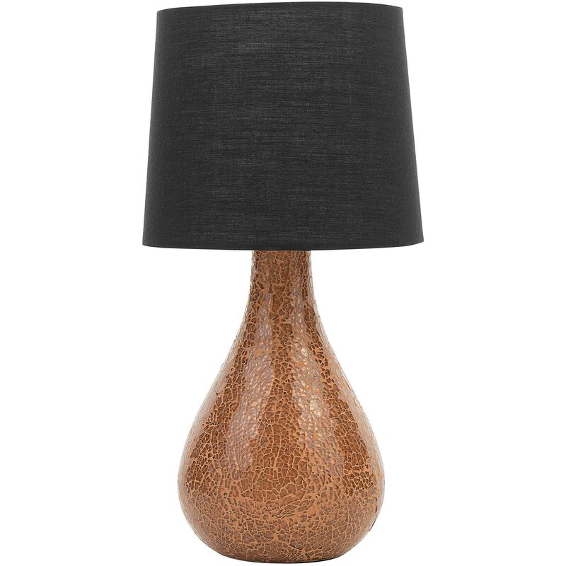 

Lámpara de mesa negra/cobriza ABRAMS