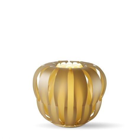 Lámpara de Mesa New Gold en Metal Blanco Cm. 19x17h