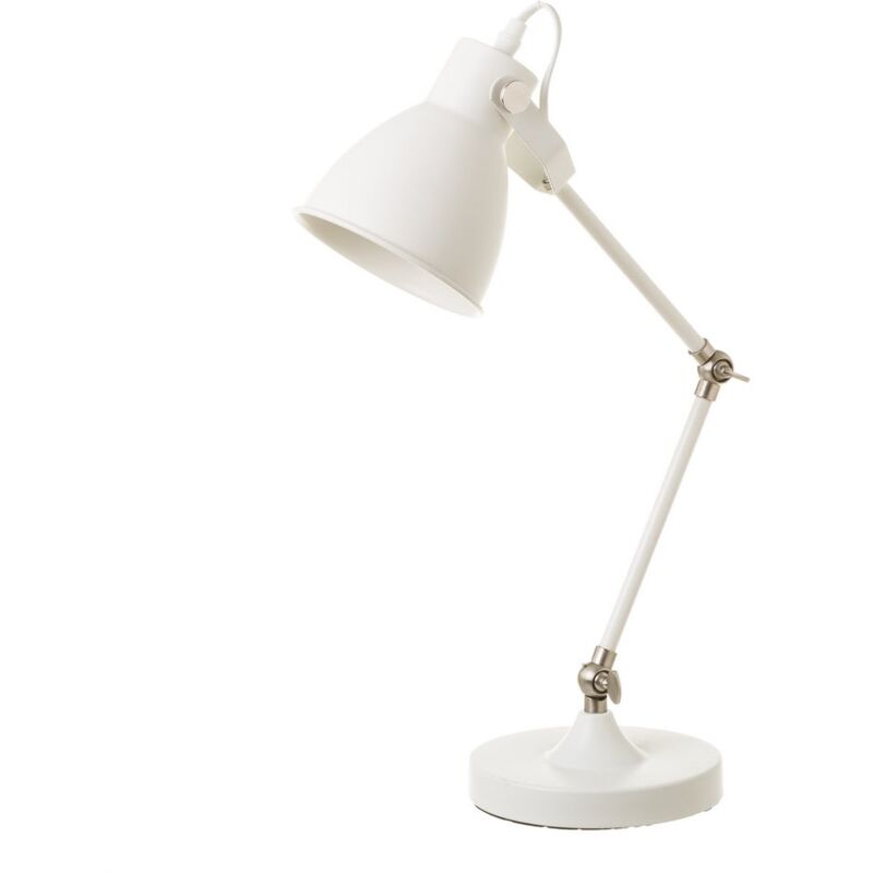 

Lámpara de mesa para escritorio industrial de metal blanca de 52x16x27 cm