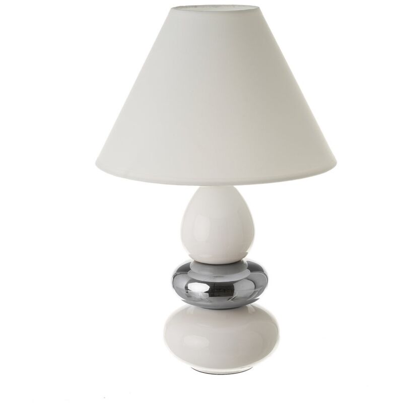 

Lámpara de mesa piedras de cerámica blanca de Ø 27x41 cm