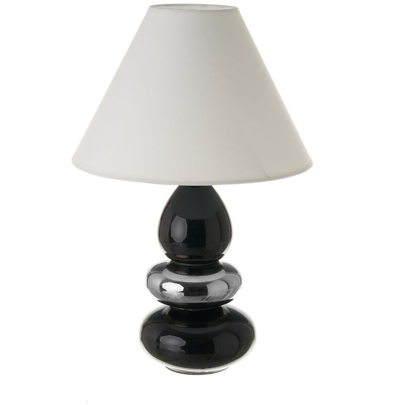 

Lámpara de mesa piedras de cerámica negra de Ø 27x41 cm