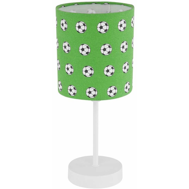 

Lámpara de mesa para habitación infantil, lámpara de fútbol para lectura, luz nocturna blanca, verde, en un juego que incluye bombillas LED