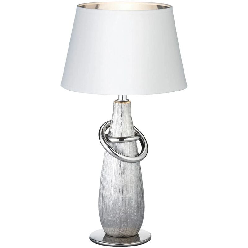 

LÁMPARA DE MESA SALLOW CERÁMICA PLATA - Lúzete