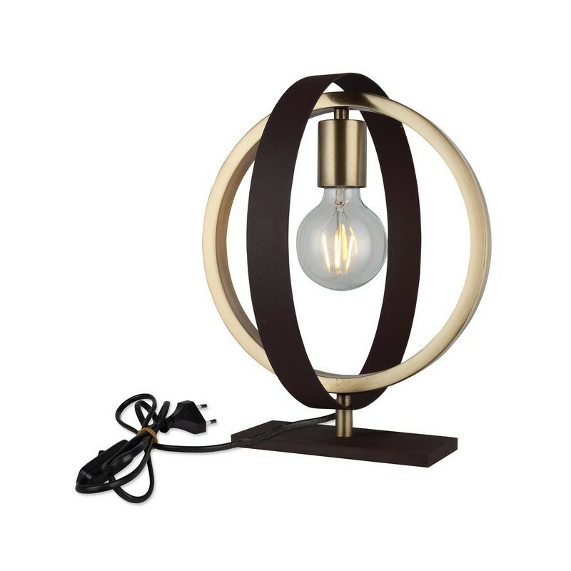 

Lampara de Mesa Tado - Piso - Sala de estar, sala de estar, piso - Oro, Marron en Metal, 18 x 28 x 31,5 cm, 1 x E27, Max 40W
