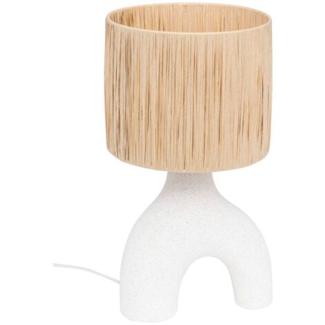 Lámpara de mesa Tania Cerámica Blanca H47cm - Atmosphera créateur d'intérieur