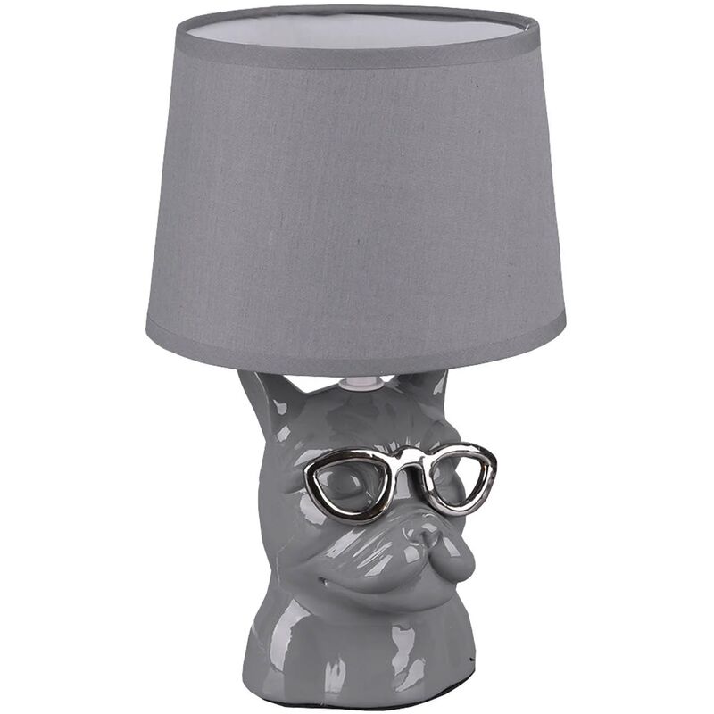 

LÁMPARA DE MESA TOBY GRIS - Lúzete