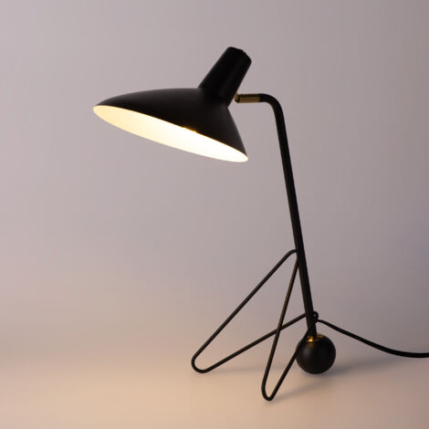 Lámpara De Mesa Trípode De Diseño "PALMIRA" - E27 - Negro